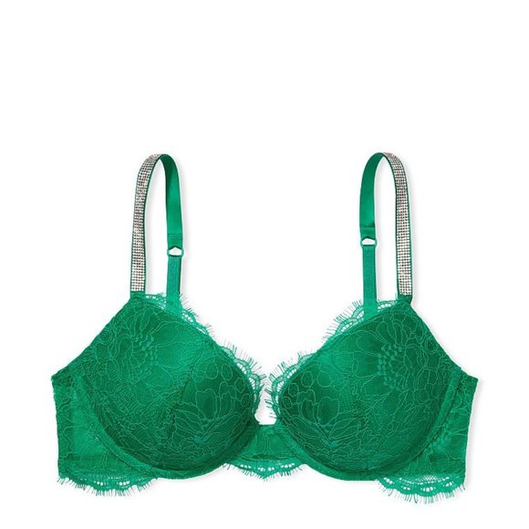 Victoria secret PUSH UP Bling Lace Bra 36C NWT - Picture 7 of 9